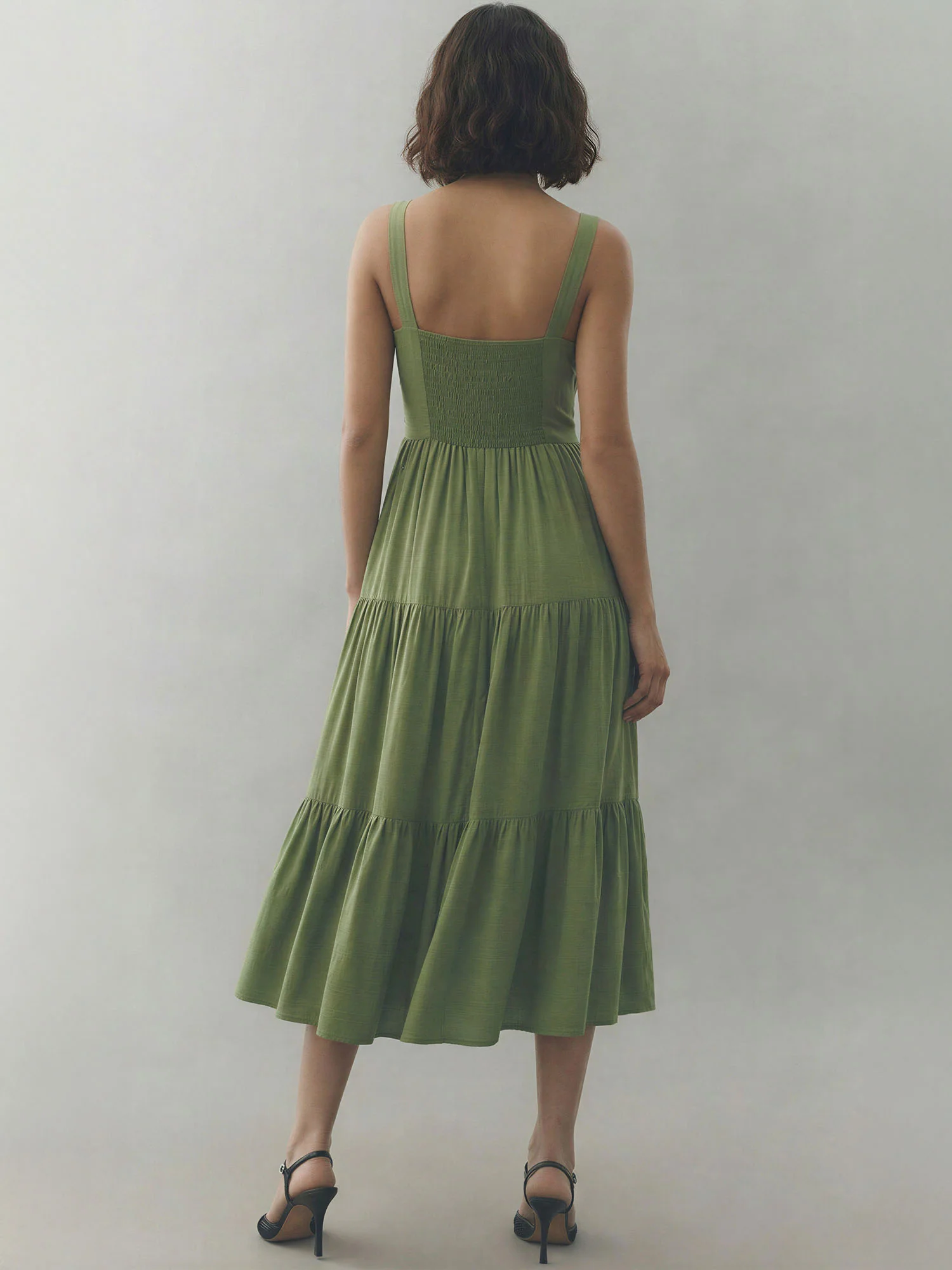 Beatrix Tiered Fit and Flare Midi Dress - Image 4