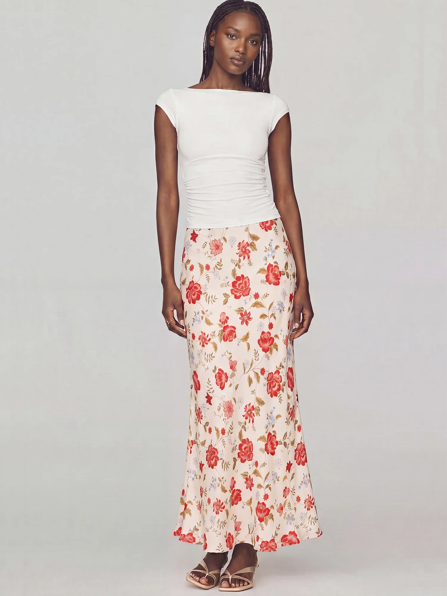 Floral Slip Maxi Skirt