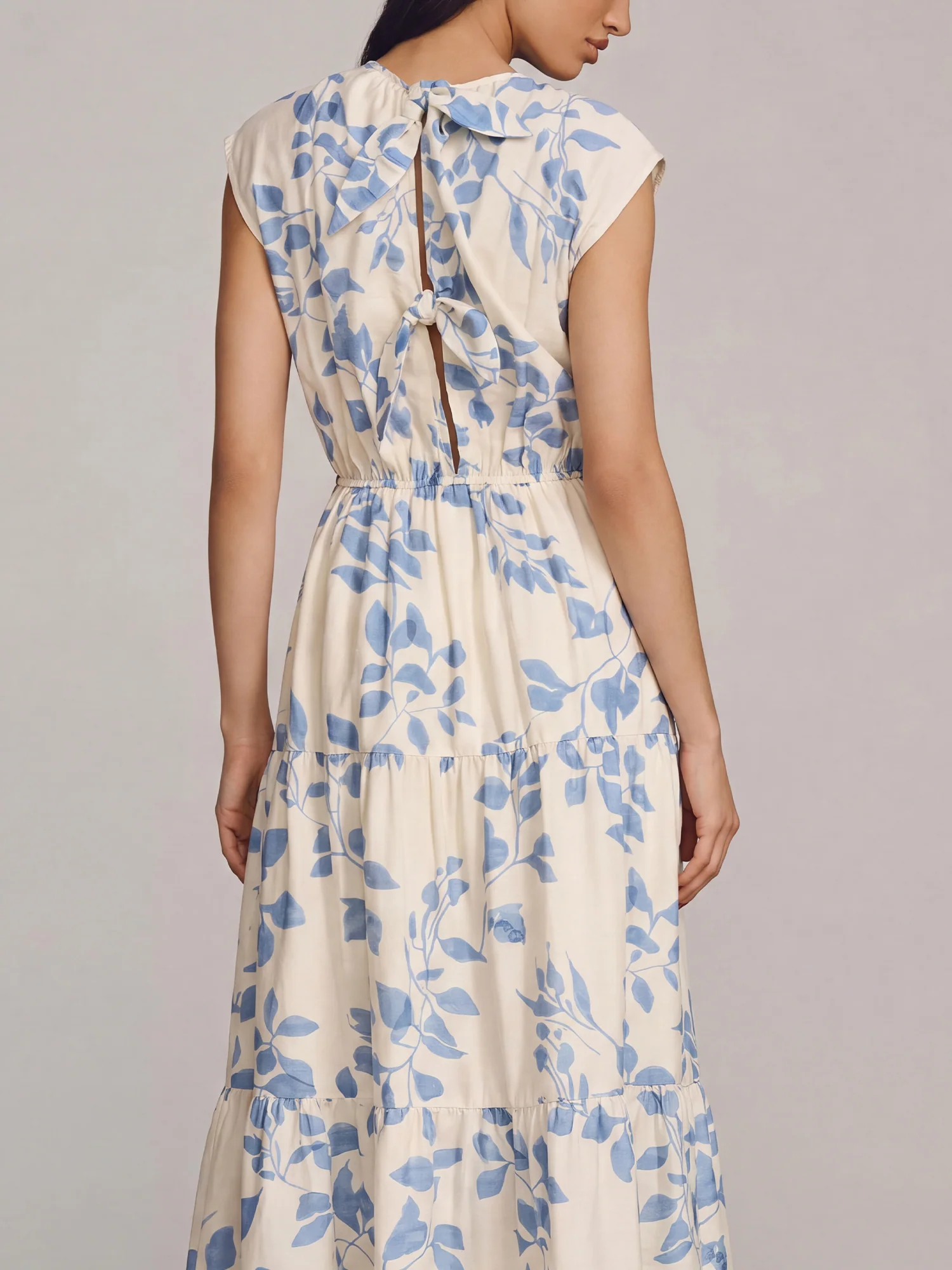 Floral Tiered Midi Sun Dress - Image 6