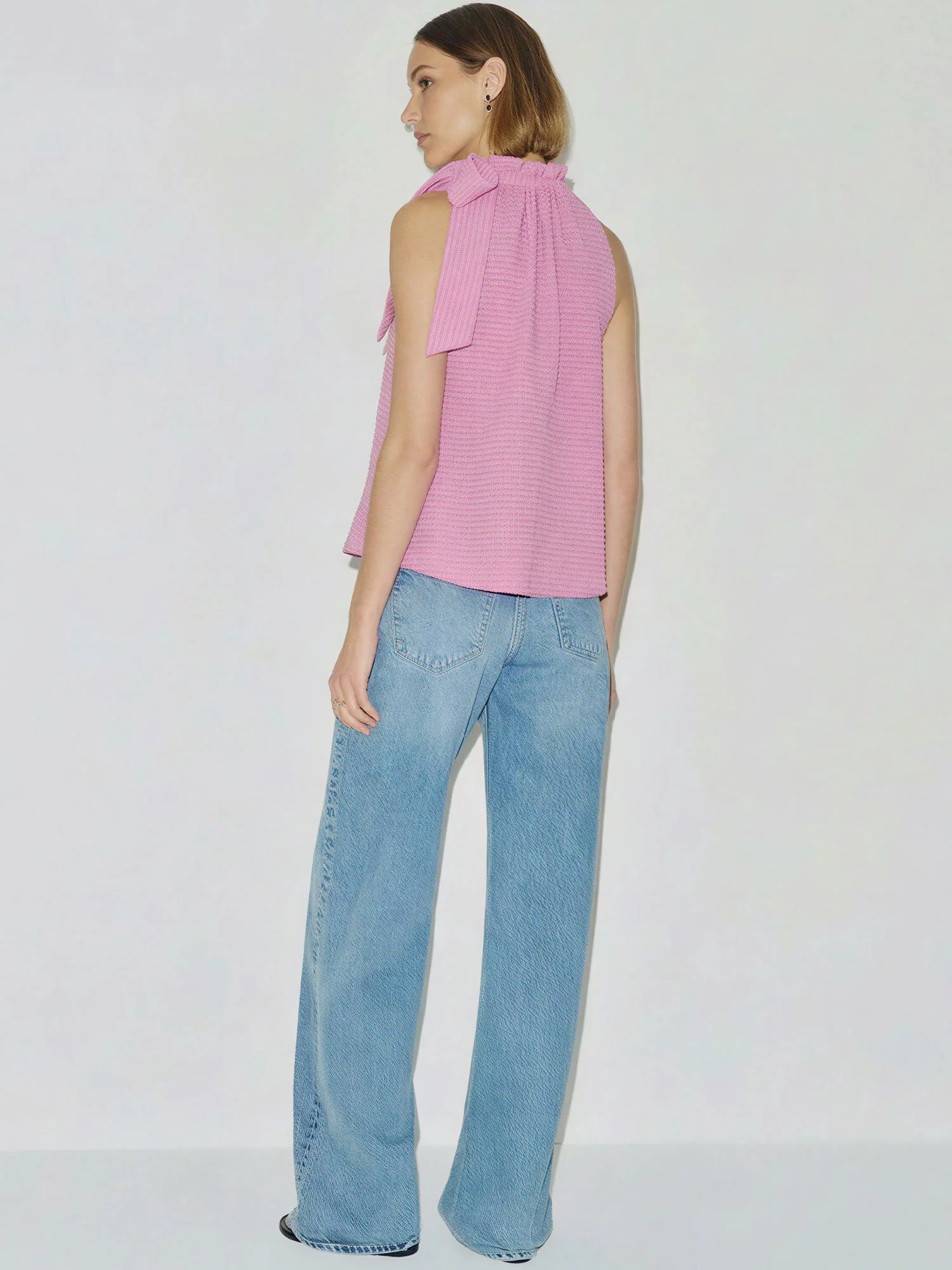 High Ruffled Bow Deail Top - Image 8