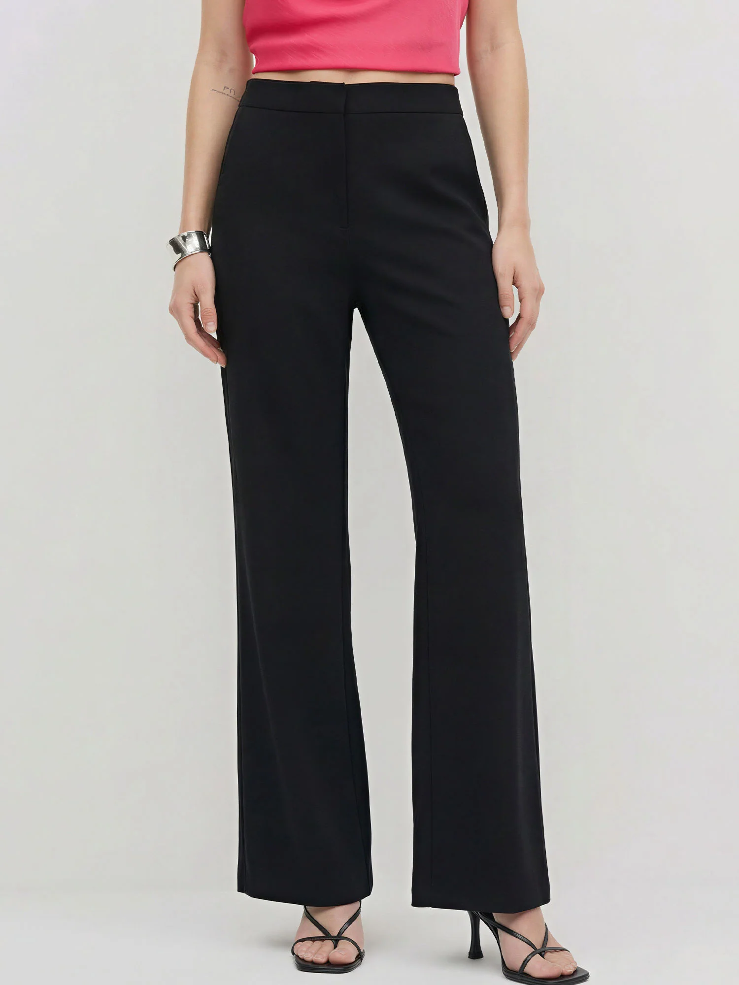 High Waisted Wide Leg Trousers - Image 3