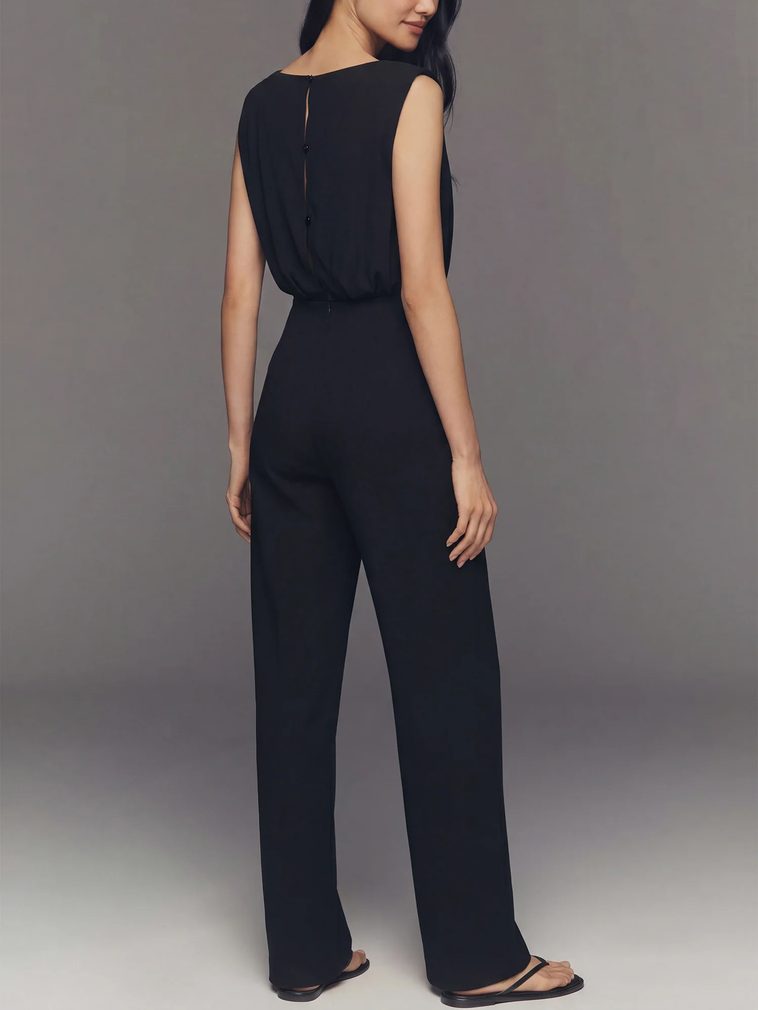 Loose Fit Top Knit Jumpsuit - Image 3