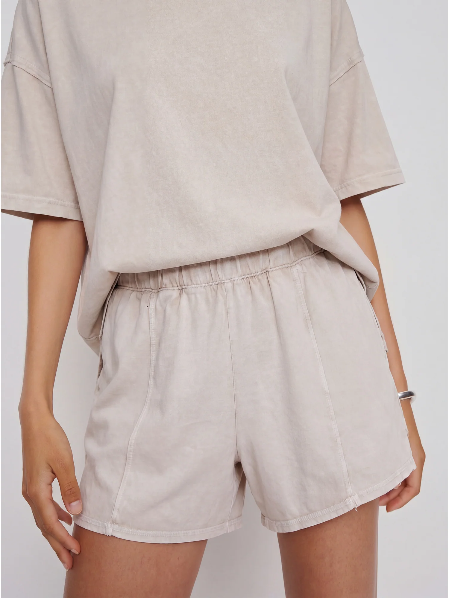 Mineral Wash Flowy Lounge Shorts - Image 7