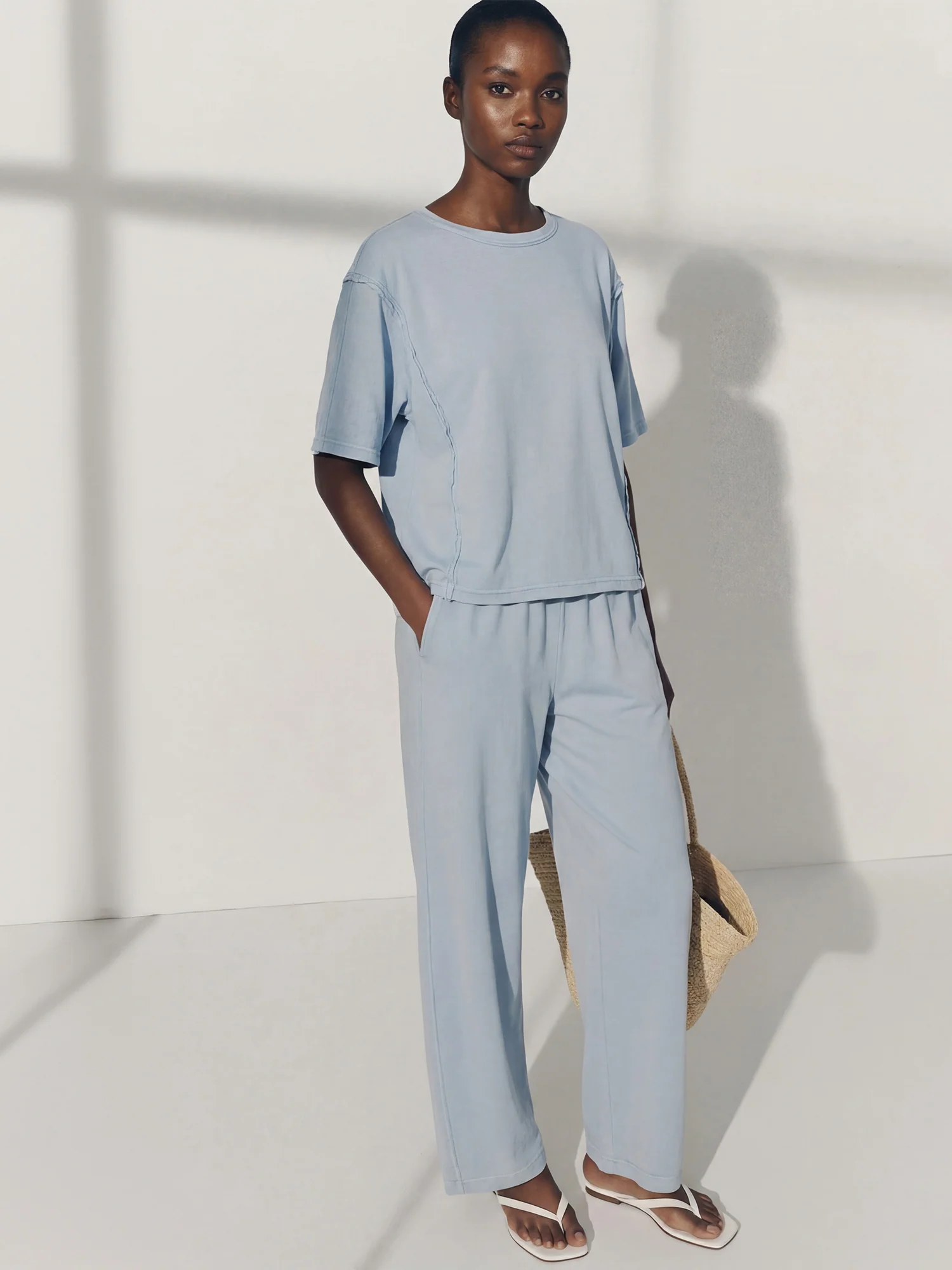 Mineral Wash Wide Leg Lounge Pant - Image 6