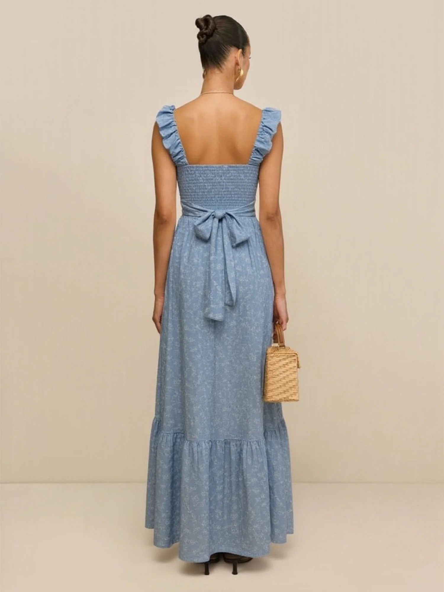 Ruched Floral Maxi Dress - Image 3