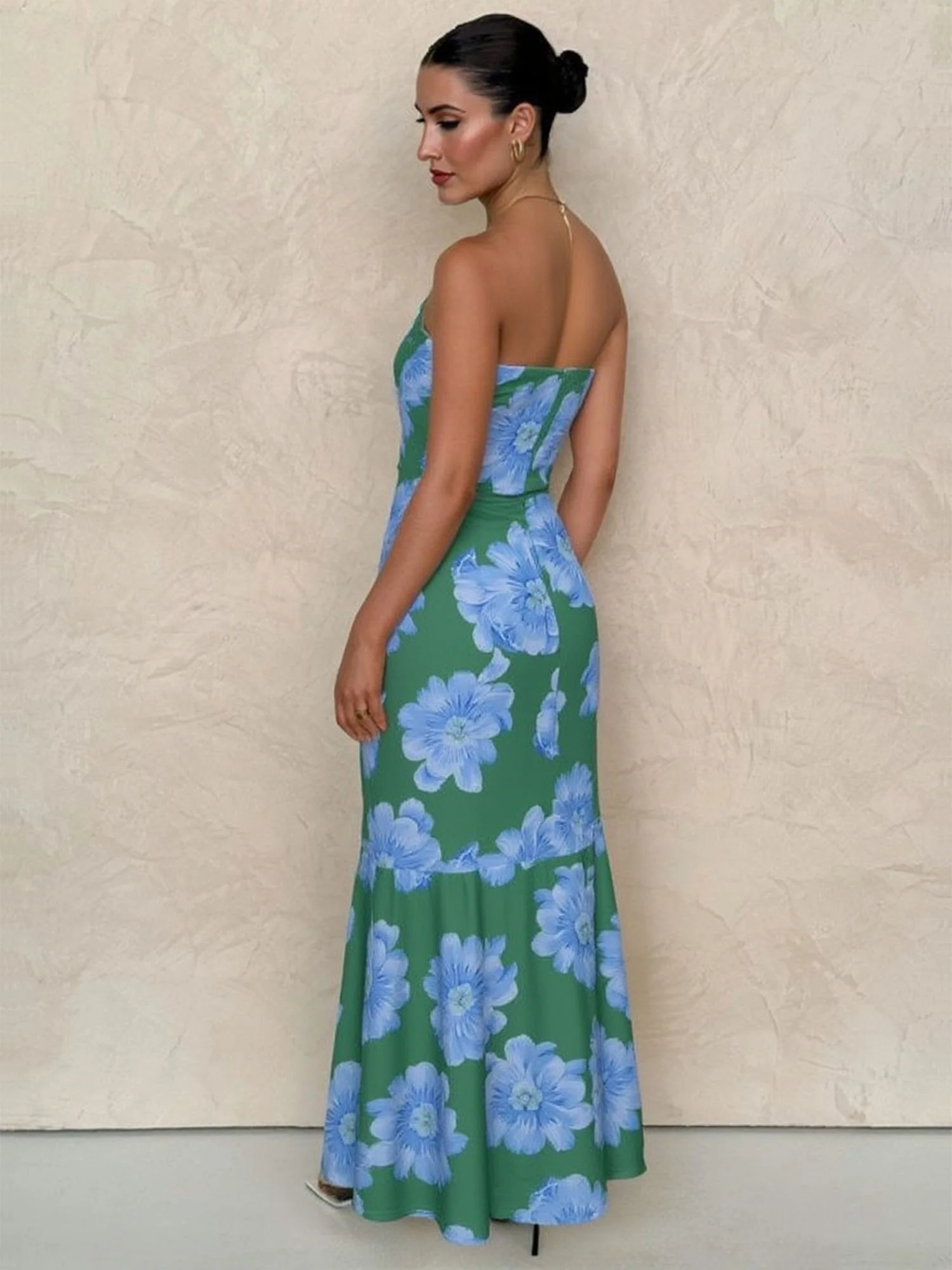 Strapless Floral Maxi Dress - Image 4