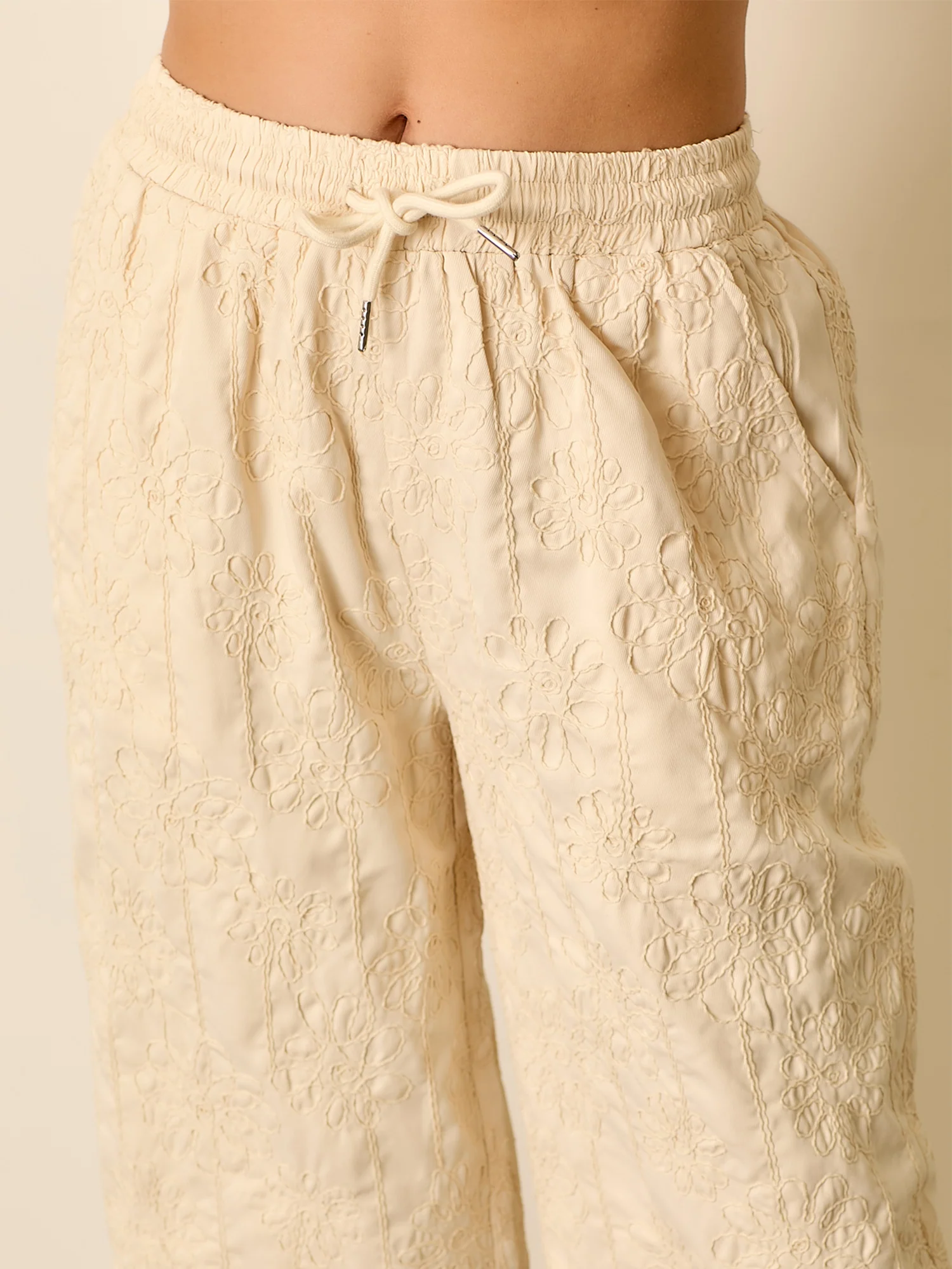 Pull On Floral Embroidered Pants - Image 11