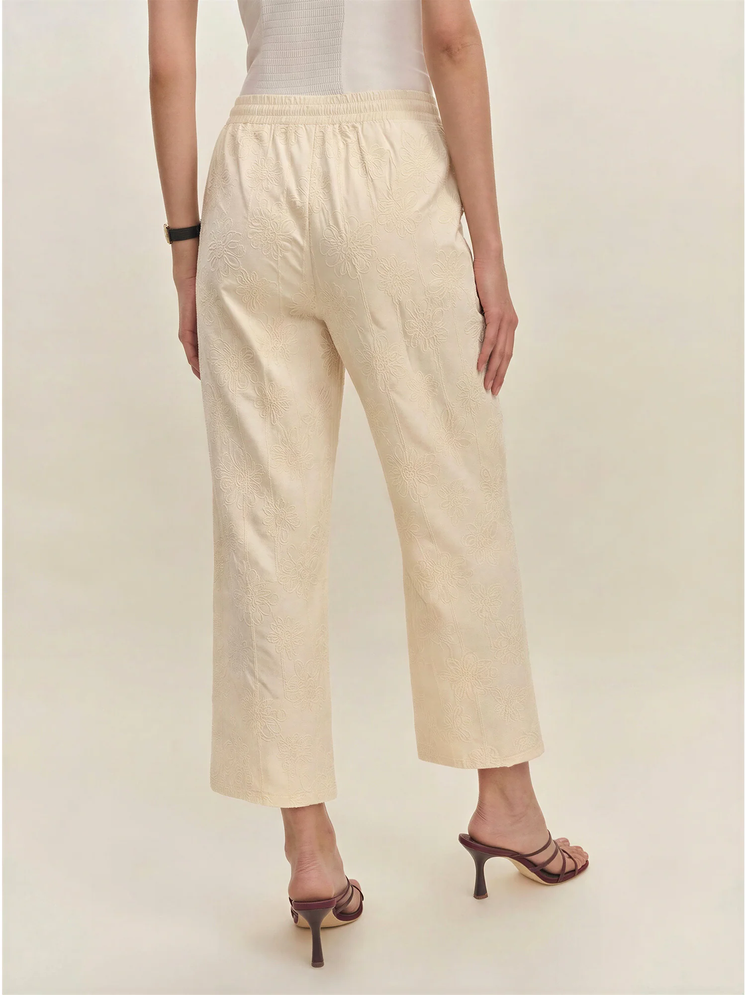 Pull On Floral Embroidered Pants - Image 13