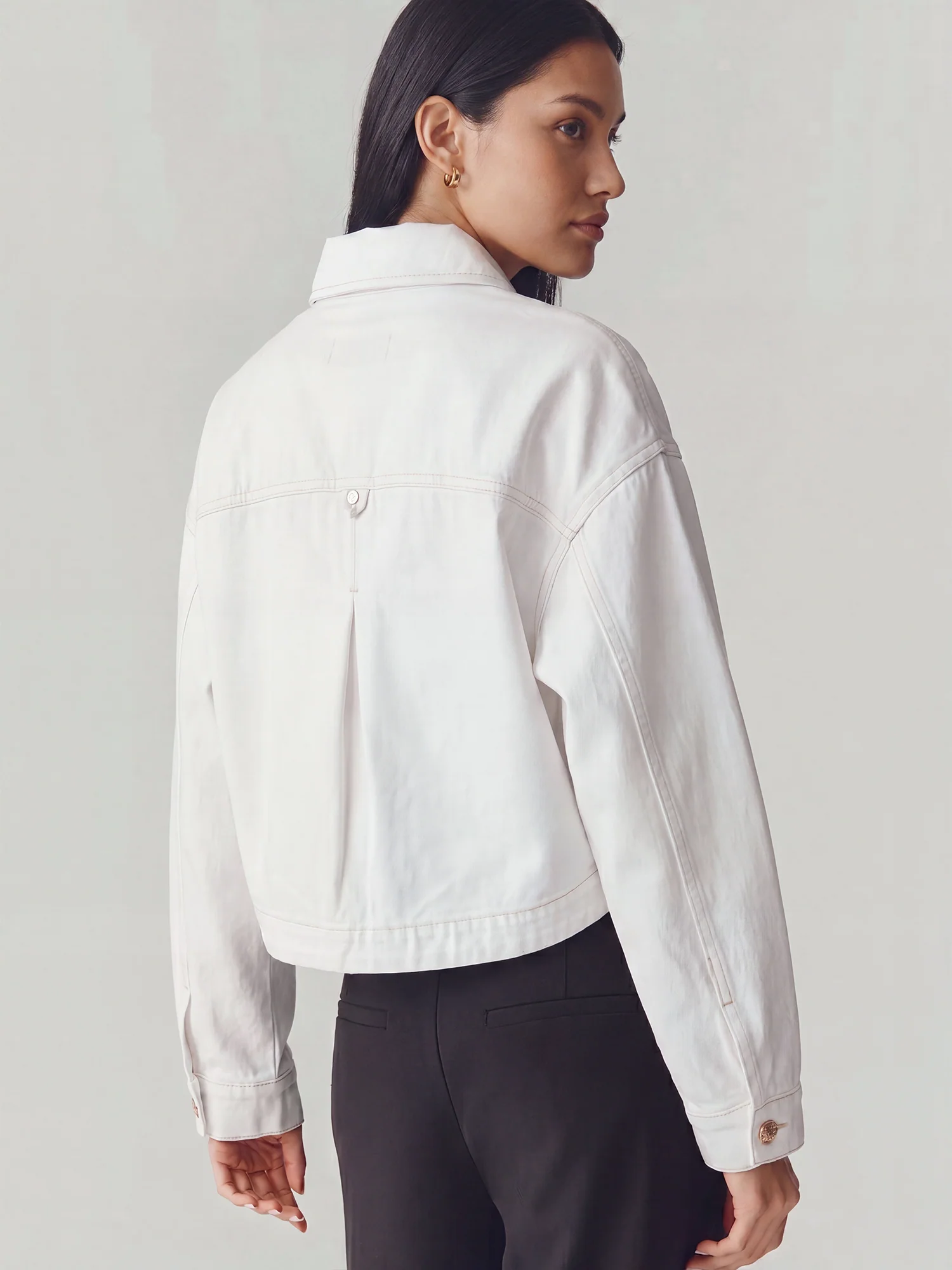 Seamed Denim Two Pocket Jacket - Image 4