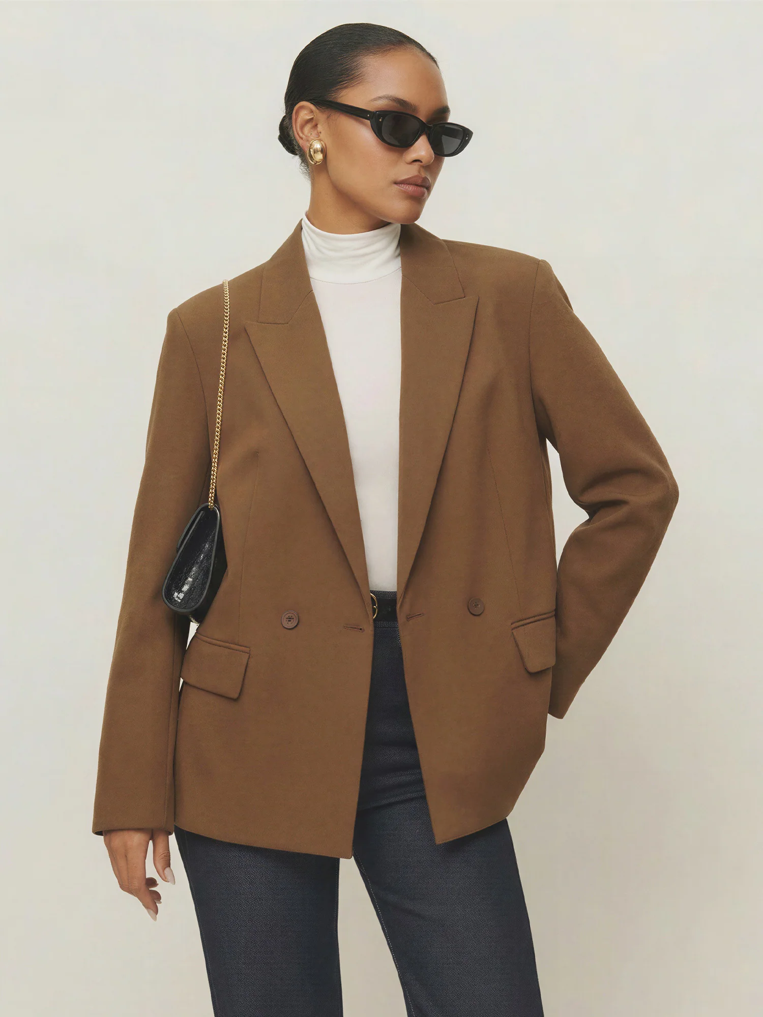 Single Breasted Classic Tailored Striped Blazer