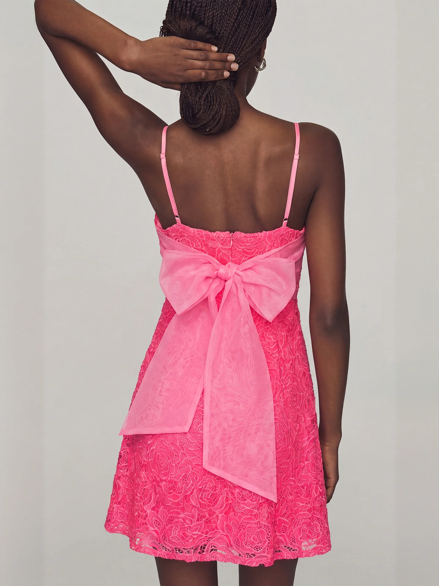 Sleeveless Bow Back Mini Dress - Image 4