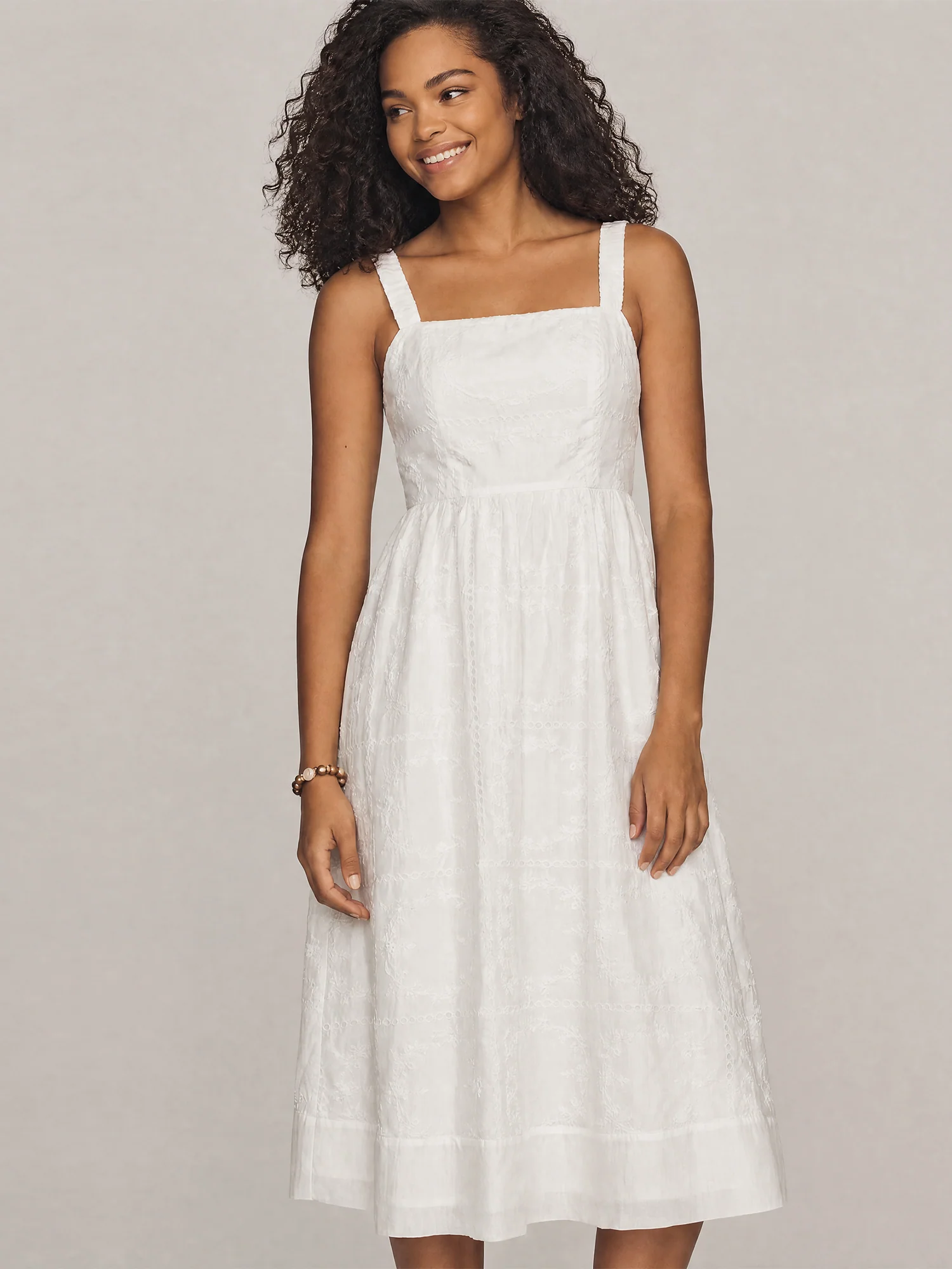Sleeveless Square Neck Maxi Sun Dress - Image 3