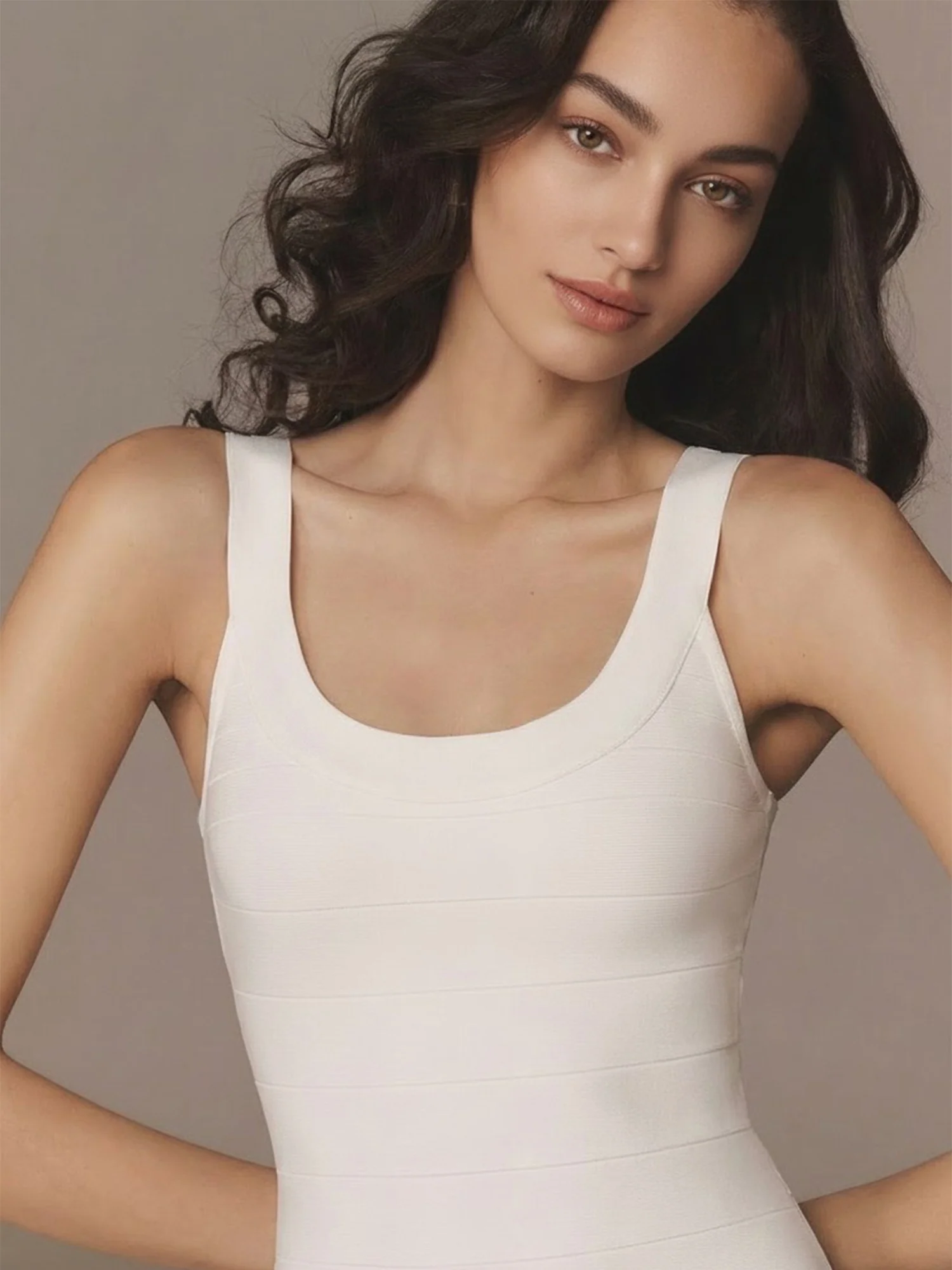 Sleeveless Scoop Neck Bandage Mini Dress - Image 9