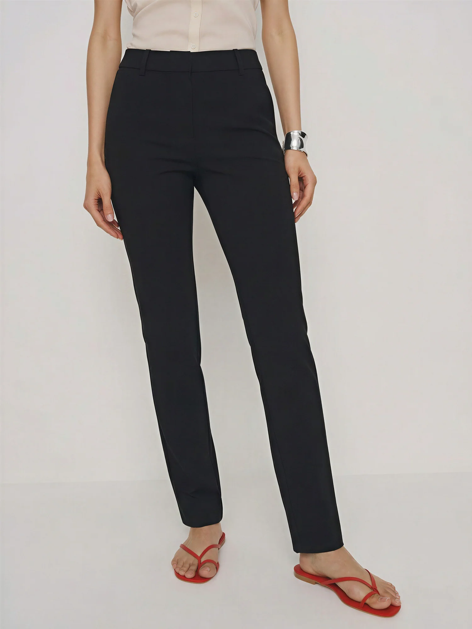 Soft Ponte High Rise Straight Leg Pants - Image 2