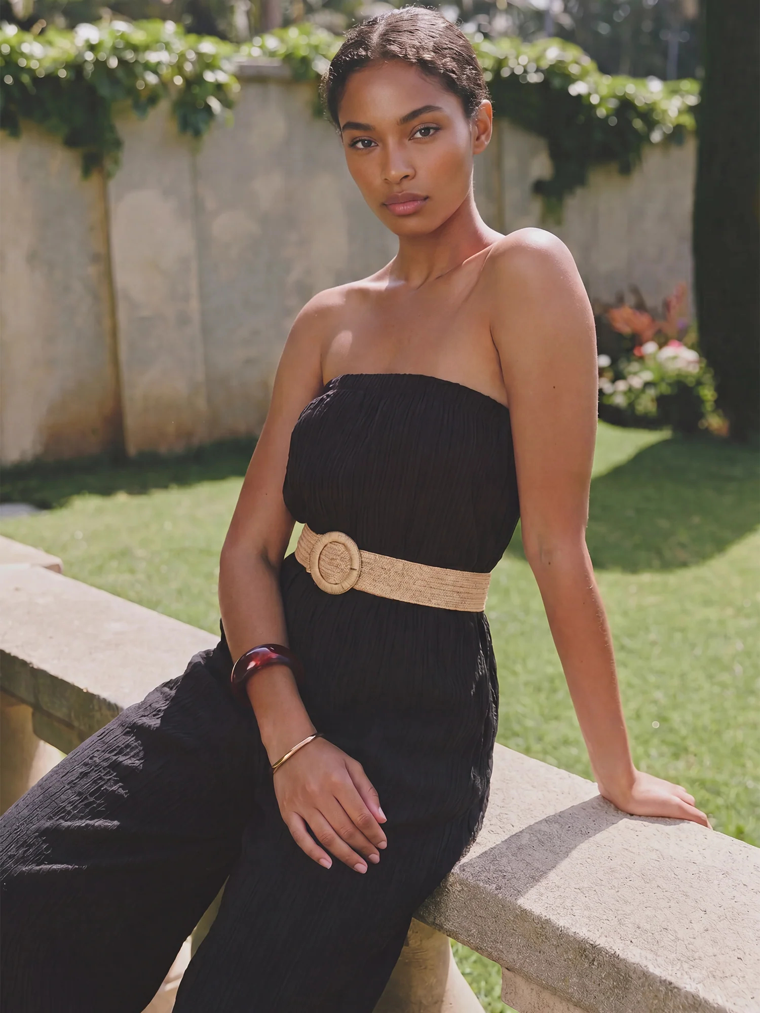 Strapless Belted Jumpsuit - Image 2