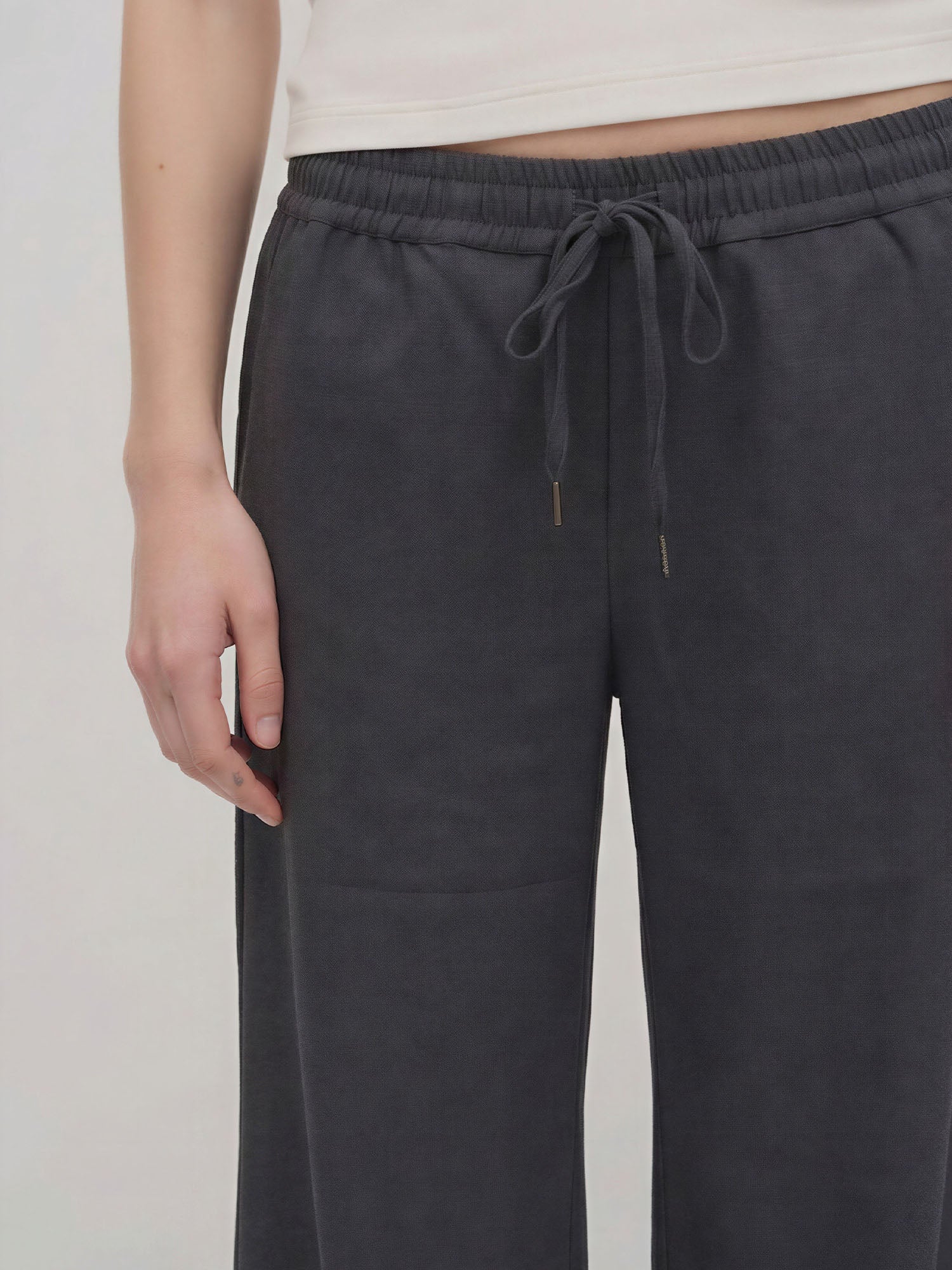 Tie Waist Pull On Suting Pants - Image 9